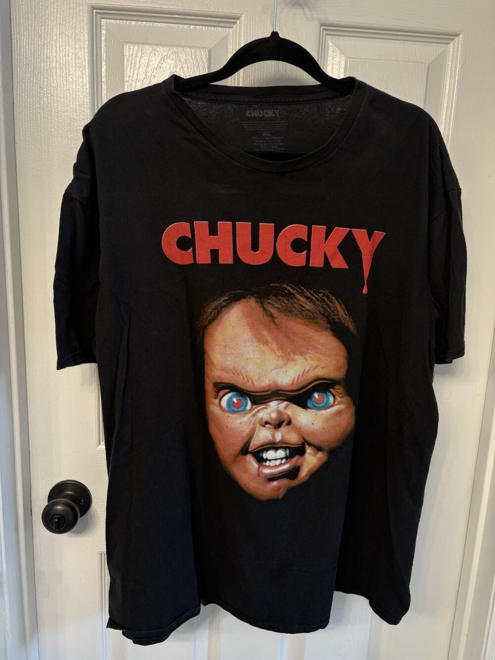 Chucky Men's Black Child's Play Horror Graphic Crew Neck Cotton Tee 2XL
